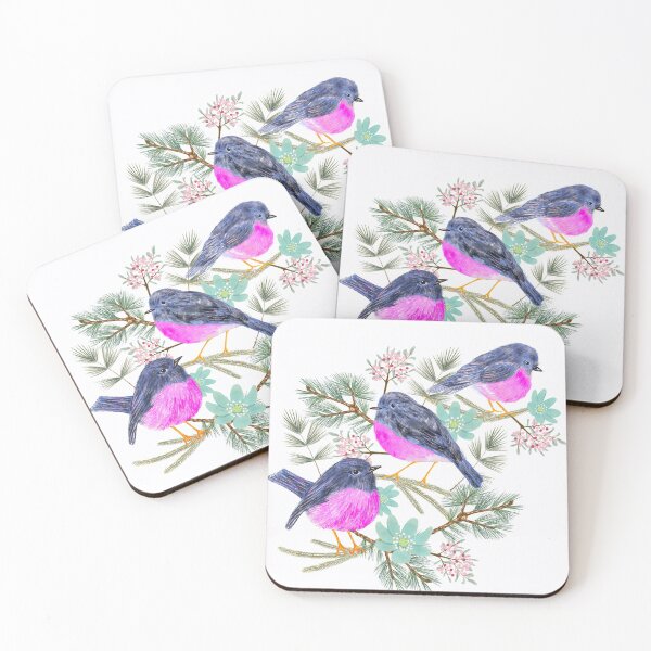Item preview, Pink robins  designed and sold by Papergrape.