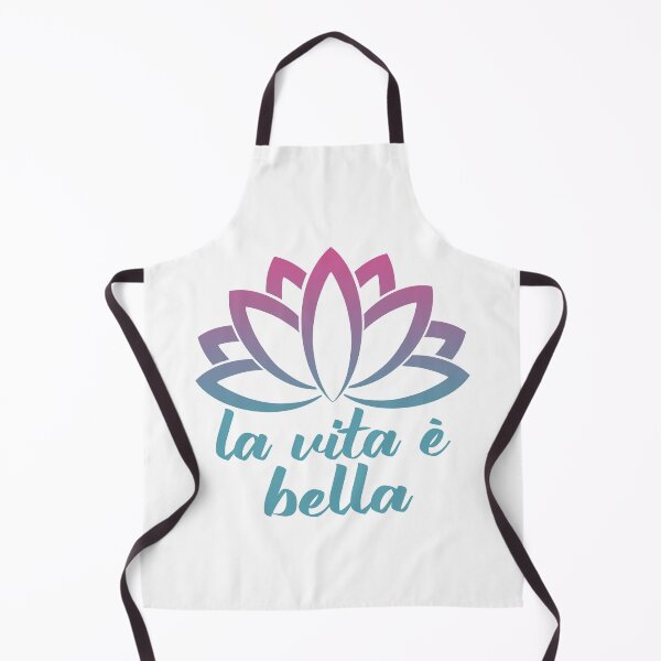 Item preview, La Vita è Bella Italian Inspirational Saying With Lotus Flower designed and sold by Bad Kitty Designz.