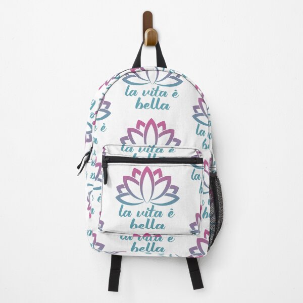 Item preview, La Vita è Bella Italian Inspirational Saying With Lotus Flower designed and sold by Bad Kitty Designz.