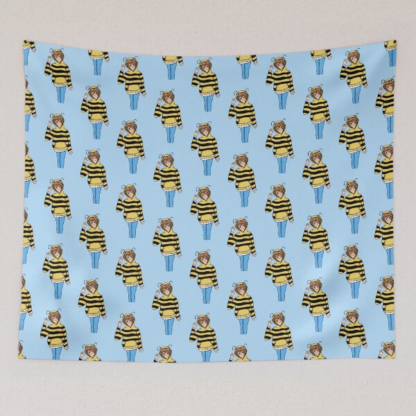 Item preview, Tubbo loves bees! (reg blue) designed and sold by HaiLeesDesign.