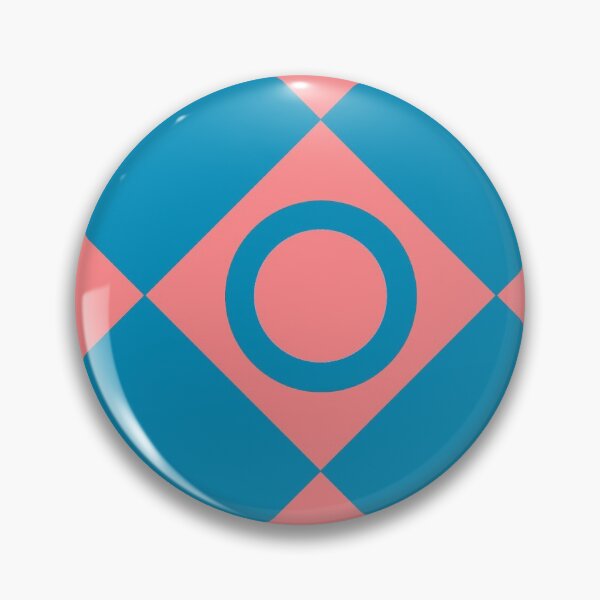 Item preview, Circles and Square Pattern in Blue and Coral Orange designed and sold by KeksWorkroom.