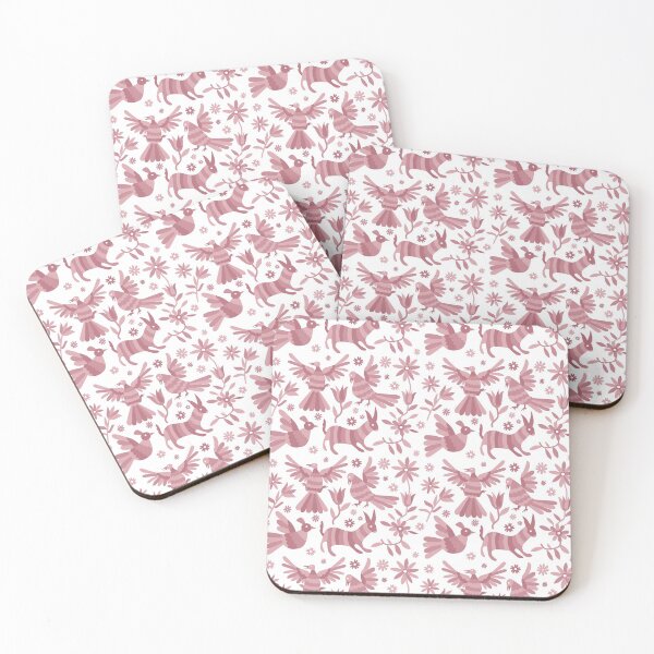 Item preview, pink otomi texture, mexican otomi, soft pink mexican art, mexican art, mexican craft, mexican folk, otomi texture, mexican pattern, flowers, birds, animals, pink designed and sold by Terevela.