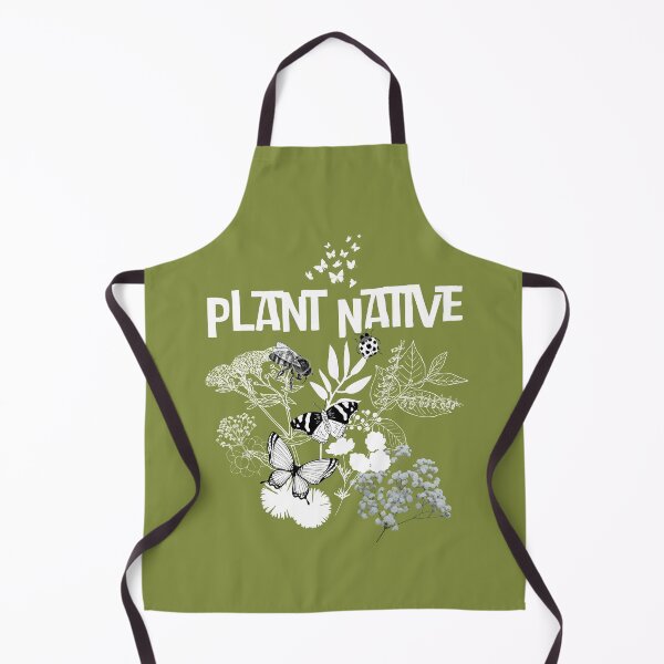Item preview, Plant Native White Silhouette Plants & Pollinators Design designed and sold by EarthArtDesigns.