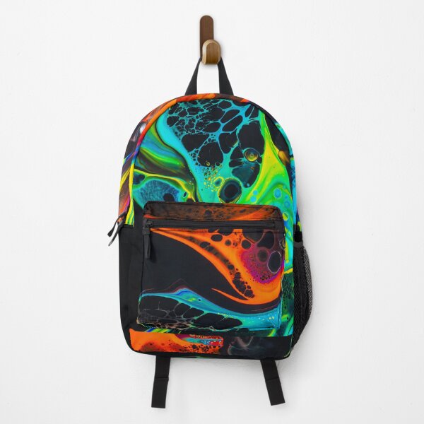 Item preview, A Beautiful and Colorful mix of neon paints swirling on black surface designed and sold by sama-stylish.