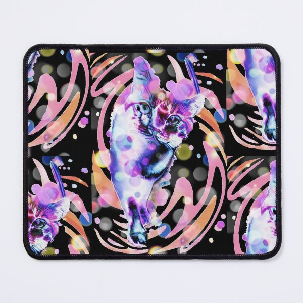 Item preview, Psychedelic trippy cat designed and sold by Cyberomiz.