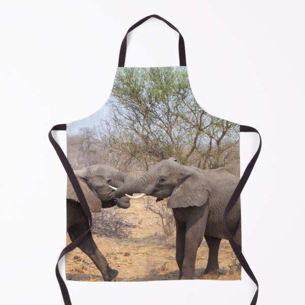 Item preview, Two African Elephants Fighting with Trunks designed and sold by SafariByMarisa.