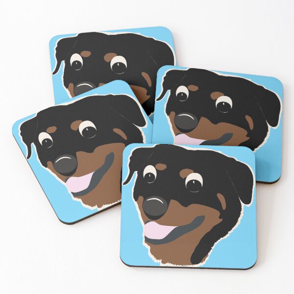 Artikelvorschau, Niedlicher Cartoon-Rottweiler-Kopf entworfen und verkauft von dogplay.