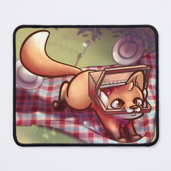 Item preview, Red fox stealing a picnic designed and sold by OrangeRamphasto.