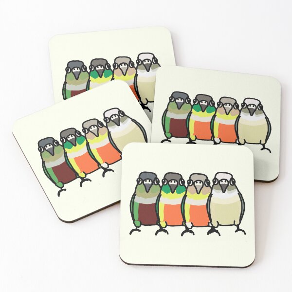 Item preview, Green cheek conure color gradient designed and sold by BirbFriends.