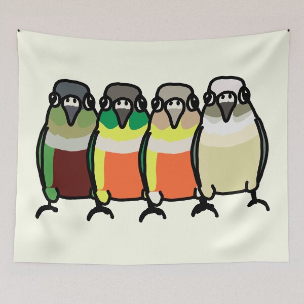 Item preview, Green cheek conure color gradient designed and sold by BirbFriends.