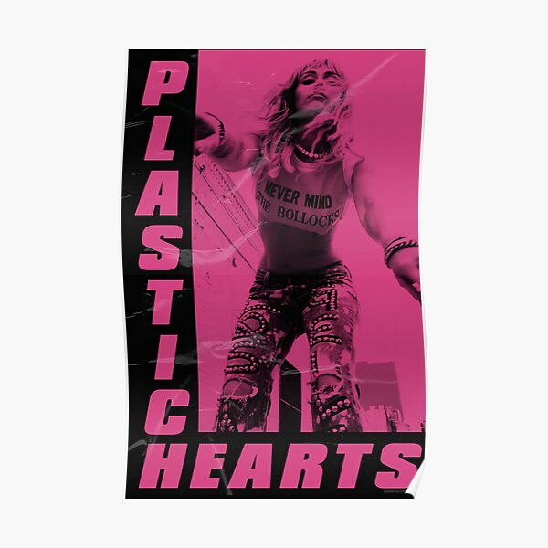 MILEY PLASTIC HEART Poster