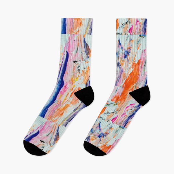 Item preview, A Beautiful and Colorful Abstract Paint, pink, blue, black, orange, white designed and sold by sama-stylish.