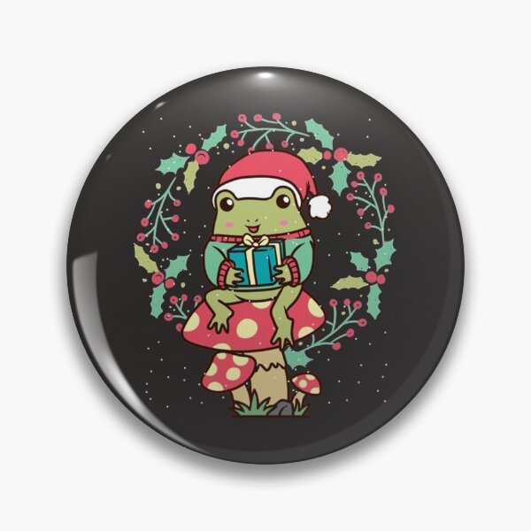 Item preview, Cottagecore Aesthetic Frog Mushroom Christmas designed and sold by hollyjeanoz.