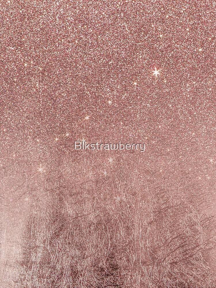 Girly Glam Pink Rose Gold Foil and Glitter Mesh by Blkstrawberry