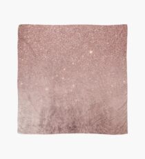 Girly Glam Pink Rose Gold Foil and Glitter Mesh Scarf