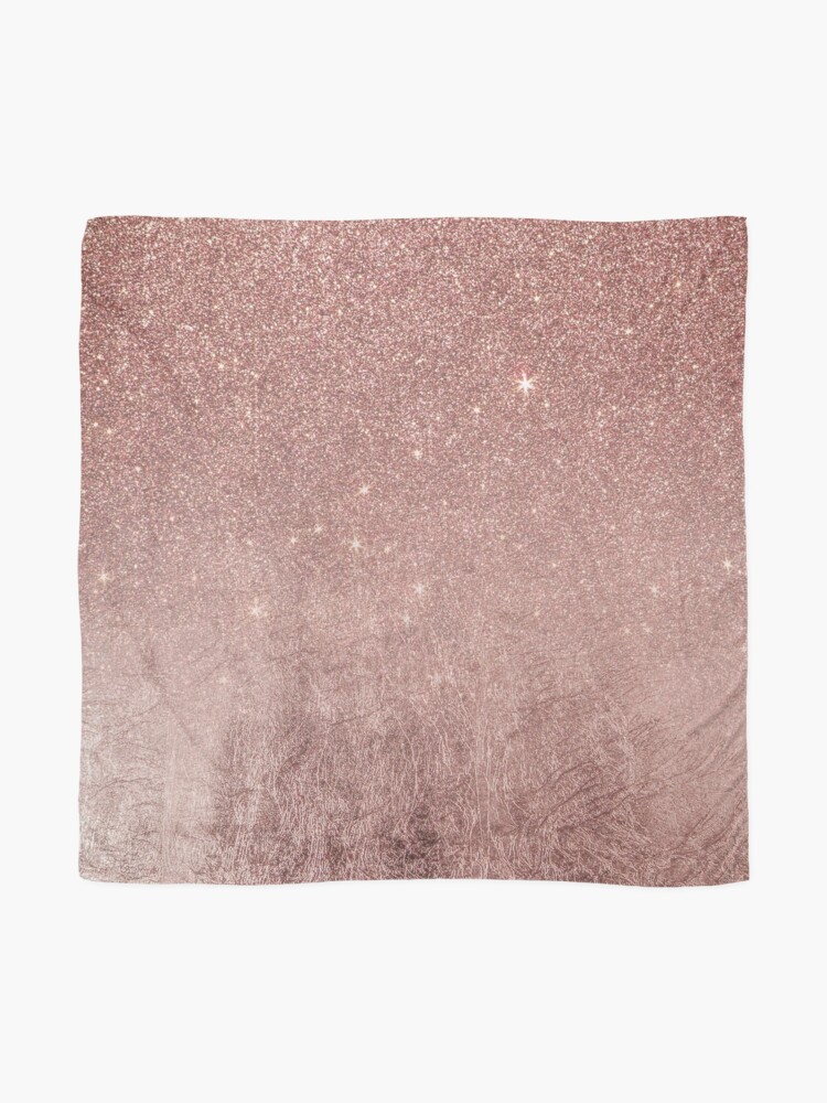 Alternate view of Girly Glam Pink Rose Gold Foil and Glitter Mesh Scarf