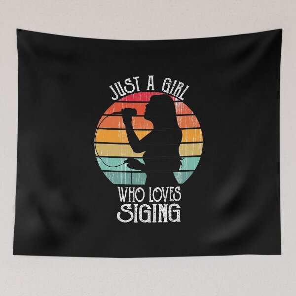 Item preview, Just a Girl Who Loves Singing (Retro) designed and sold by nando270.