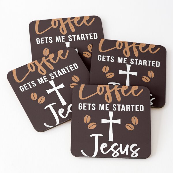 Item preview, Coffee gets me started Jesus keeps me going God Religious T-Shirt designed and sold by jactanley.