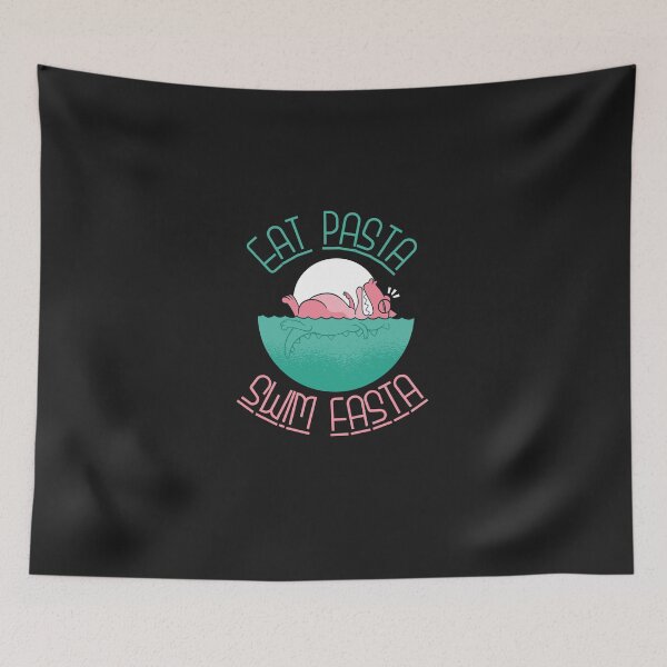 Item preview, Eat pasta swim fasta Sticker designed and sold by JaelEgger.