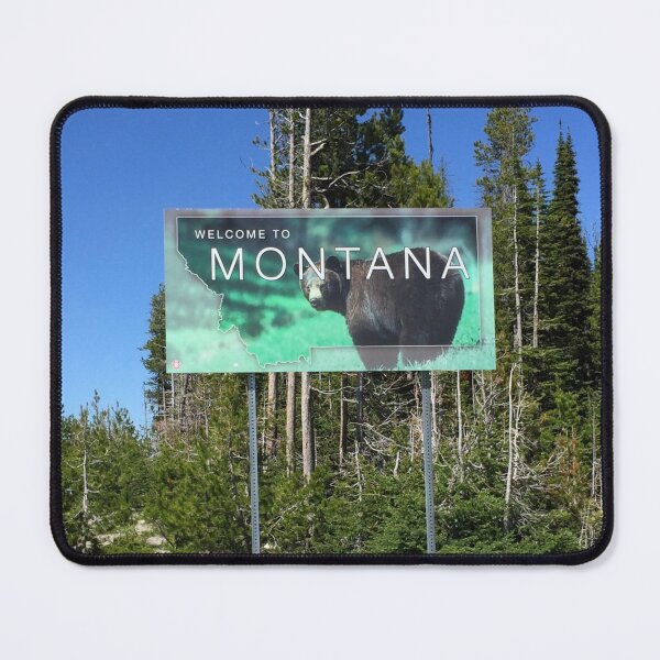 Item preview, Welcome To Montana Highway Sign, Lost Trail Pass, Montana designed and sold by Losthorsedesign.