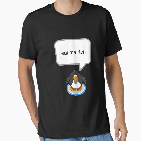 Item preview, eat the rich - club penguin Sticker designed and sold by DeborahKupfer.