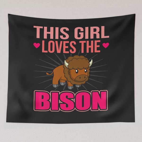 Item preview, This Girl Loves The Bison Bufallo Premium T-Shirt designed and sold by JesseMcLaughli.