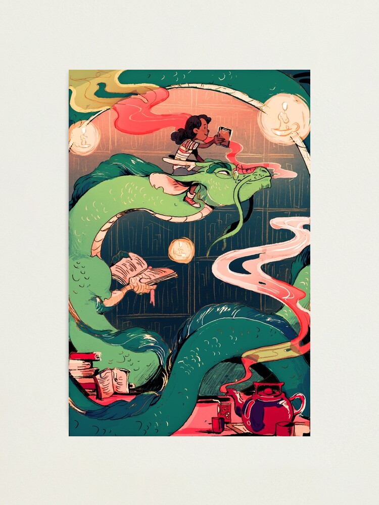 Alternate view of Library Dragon Photographic Print