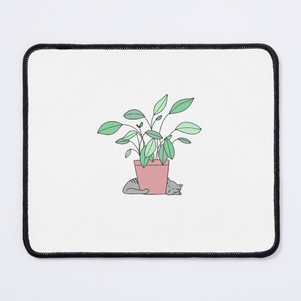 Item preview, Cat Sleeping with a Plant designed and sold by StrawberryChaii.