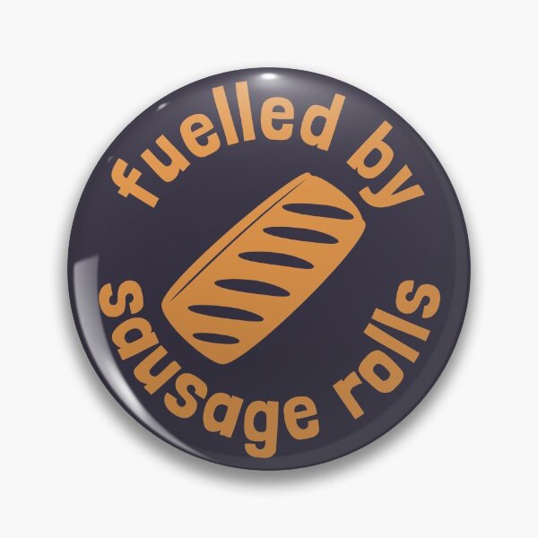 Item preview, Fuelled By Sausage Rolls British Food Retro Orange designed and sold by cashewdays.