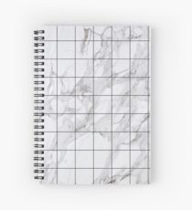 Marble Grid Aesthetic Spiral Notebook