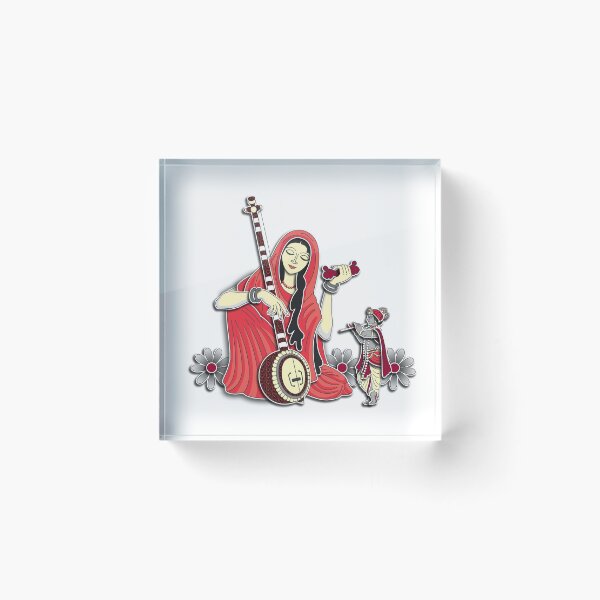 Item preview, Mirabai singing for Sri Krishna designed and sold by GundicaArt.