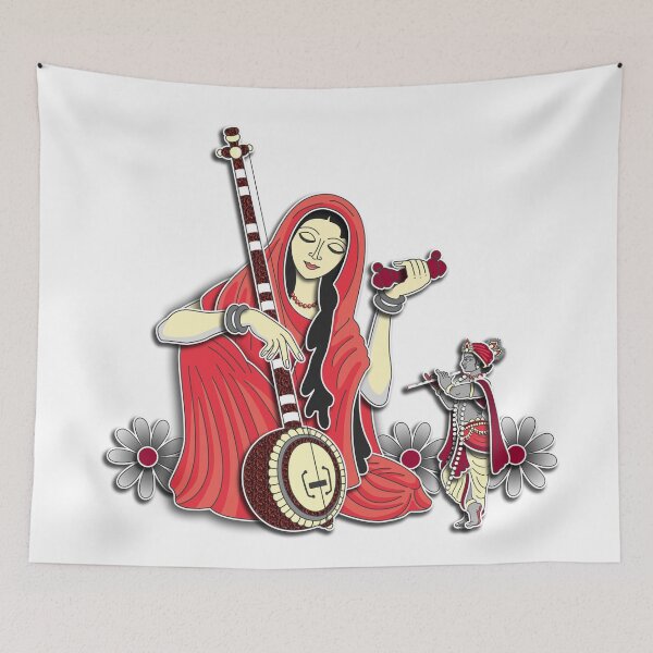Item preview, Mirabai singing for Sri Krishna designed and sold by GundicaArt.