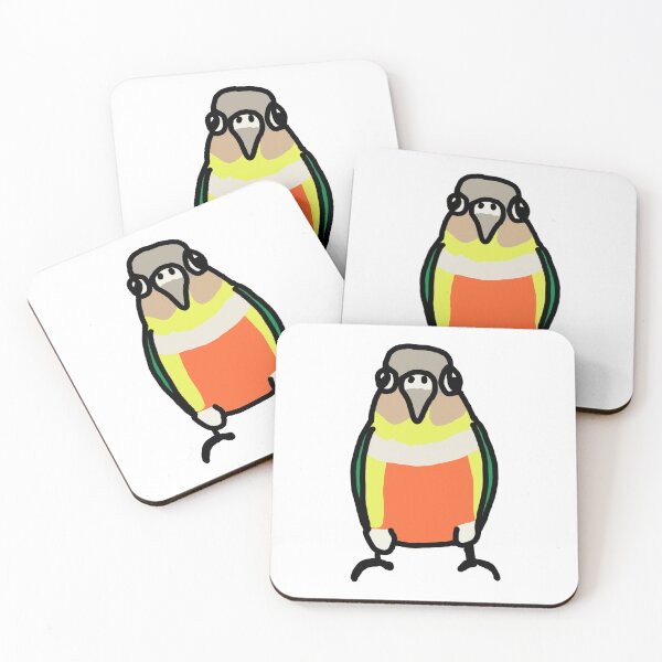 Artikelvorschau, Ananas grüne Wangensittiche - gelbe Seiten entworfen und verkauft von BirbFriends.