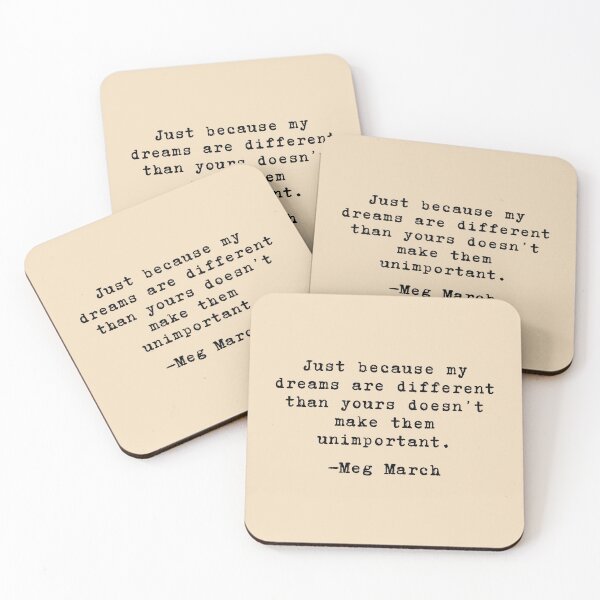 Item preview, Mis sueños son diferentes - Meg March // Mujercitas designed and sold by kayleemagda.