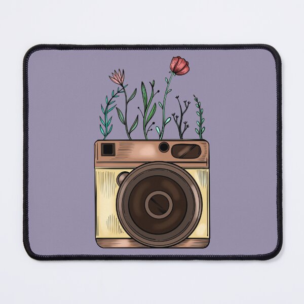 Item preview, Brown Vintage Camera With Flowers designed and sold by ShopLizCreates.