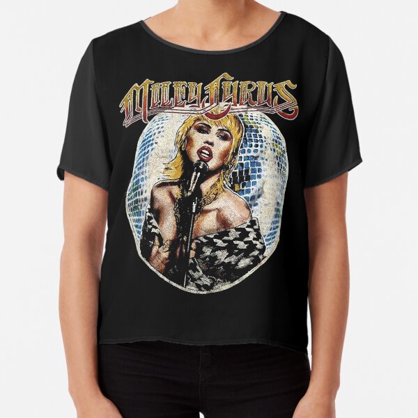 Miley Singer Beautiful Pop Music Chiffon Top