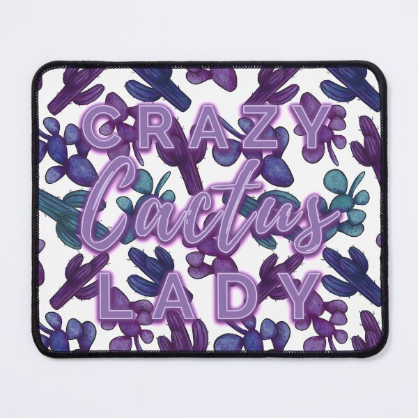 Item preview, Purple Blue Watercolour Crazy Cactus Lady Cactus Pattern designed and sold by marta-maria.