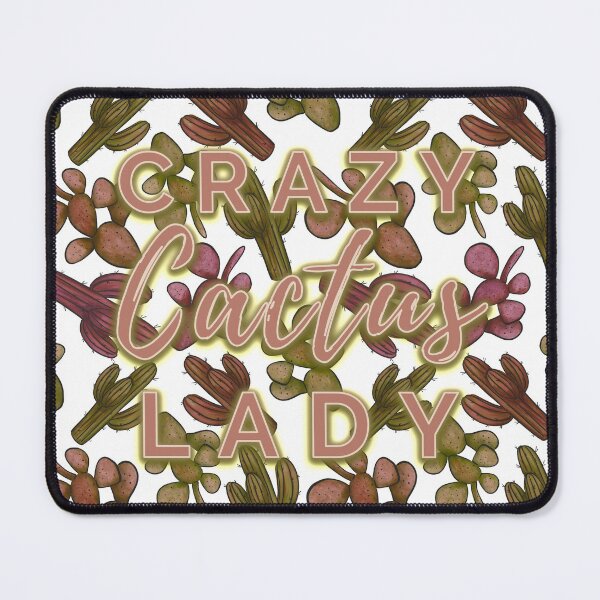 Item preview, Red Green Watercolour Crazy Cactus Lady Cactus Pattern designed and sold by marta-maria.