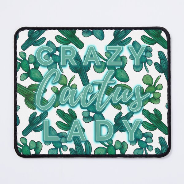 Item preview, Green Blue Watercolour Crazy Cactus Lady Cactus Pattern designed and sold by marta-maria.