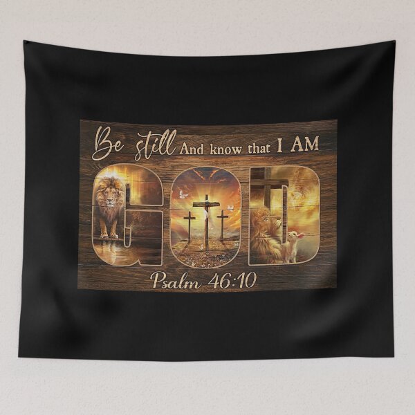 Item preview, Be Still And Know That I Am God Psalm 46:10 - Be Still God Lion - Be Still Jesus Lion designed and sold by douglasNVD.