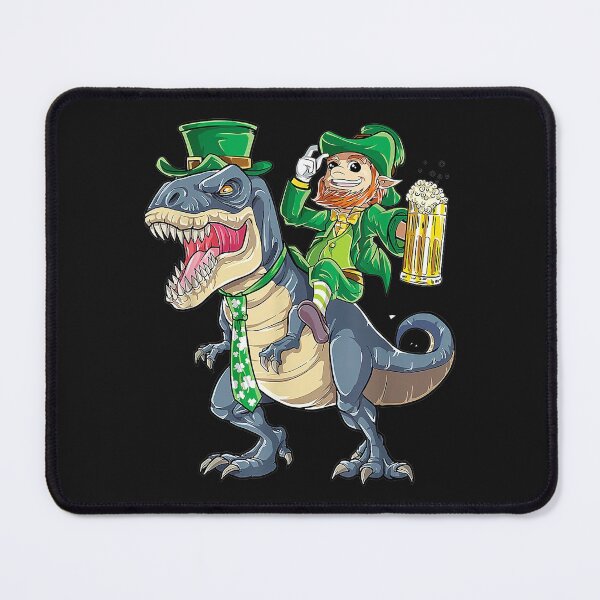 Item preview, Leprechaun Riding Dinasour T Rex St Patrick Day designed and sold by Peggy4822.
