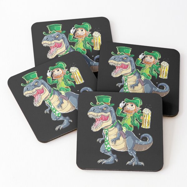Item preview, Leprechaun Riding Dinasour T Rex St Patrick Day designed and sold by Peggy4822.