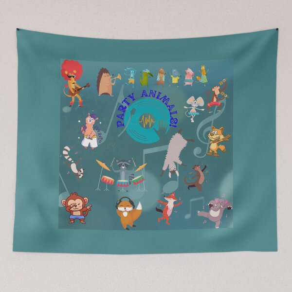 Item preview, Fun & Funny Birthday Partying Animals / Funky Party Animals for Animal Lovers & Kids designed and sold by haRexia.