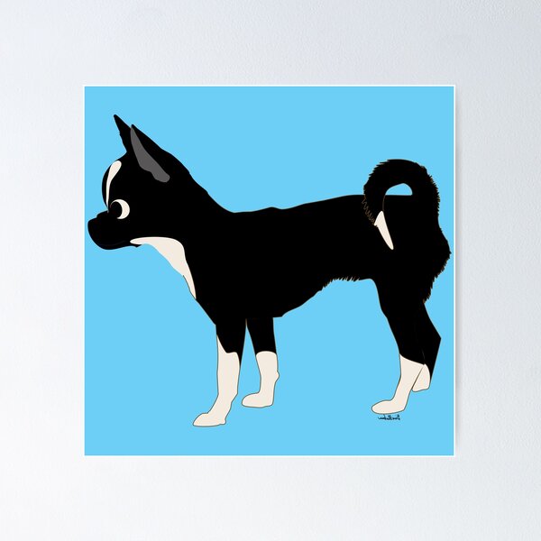 Artikelvorschau, Niedlicher Cartoon Schwarz-Weiß-Chihuahua entworfen und verkauft von dogplay.