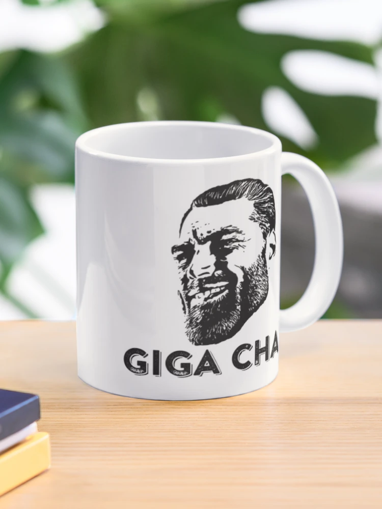 GIGACHAD Meme Coffee Mug, 11 Oz, 15 Oz Mug, Hyper Masculine Guy