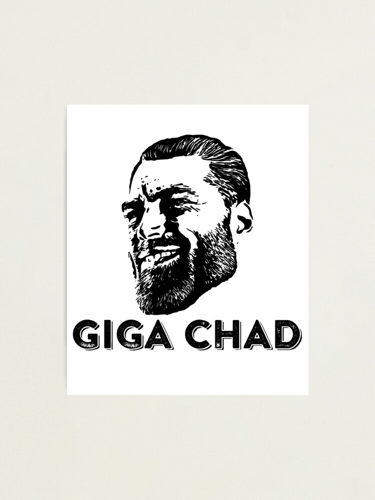 giga chad meme Poster for Sale by redbubblejo