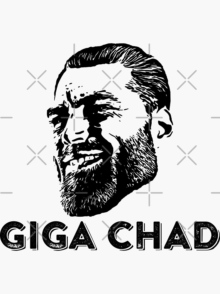 blonde chad, yes chad meme, twitter giga chad meme Active | Poster