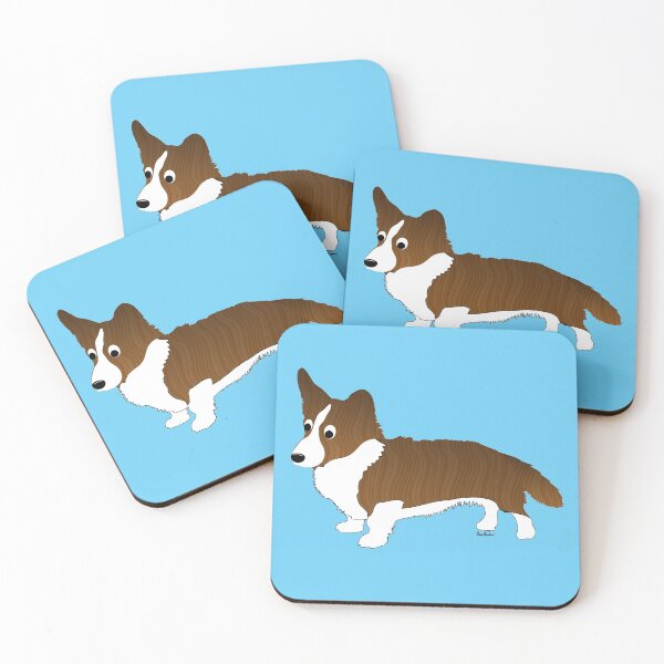 Artikelvorschau, Niedliche Cartoon-braune und weiße Strickjacke Welsh Corgi entworfen und verkauft von dogplay.