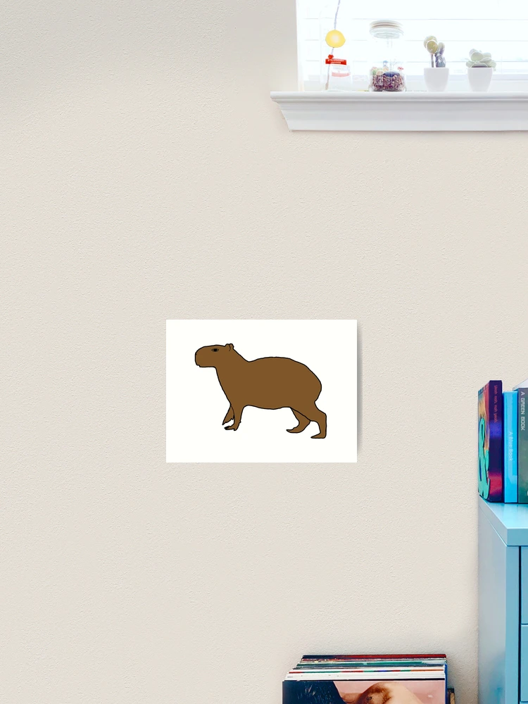 Thumbnail 2 of 3, Art Print, Capybara designed and sold by PyroPython.