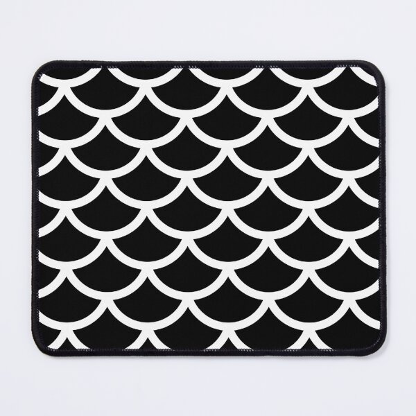 Item preview, Black And White Fish Scale Pattern designed and sold by TMBTM.